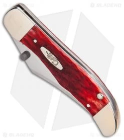 Case Kickstart Mid-Folding Hunter Assisted Knife Dark Red Jig Bone (61265AC CV) -Outdoor Practical Tool Shop Assisted Opener Dark Red Bone Jig Mid Hunter Clip BHQ 86870 er spine