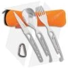 Baladeo Basecamp Stainless Steel 3-Piece Spoon Fork Knife Set (Orange) -Outdoor Practical Tool Shop Baladeo Basecamp SS 3 piece spoon fork knife set orange BHQ 39068 er