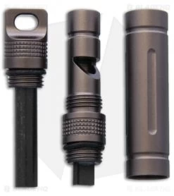 Bestechman BM05 Brown Titanium Whistle W/ Firestarter -Outdoor Practical Tool Shop Bestech Bestechman BM05 Brown Ti Wistles Firestarter BHQ 88142 jr open