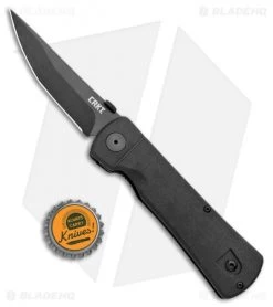 CRKT Folding Hissatsu Spring Assisted Knife (3.875" Black) 2903 -Outdoor Practical Tool Shop CRKT Folding Hissatsu SA Black 2903 BHQ 1948 jr bottlecap