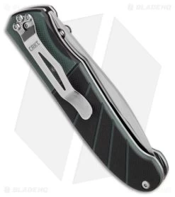 CRKT Ignitor Spring Assisted Knife Black & Green G-10 (3.38" Satin Serr) 6855 -Outdoor Practical Tool Shop CRKT Ignitor SA Black and Green G 10 Satin Serr BHQ 4147 jr side