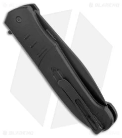 CRKT Ken Steigerwalt Ignitor Spring Assisted Knife Black G10 (3.48") -Outdoor Practical Tool Shop CRKT Ken Steigerwalt Ignitor SA Black G 10 Black Serr BHQ 178670 jr side