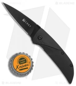 CRKT Koji Hara Ichi Spring Assisted Knife Black (2.5" Black) 1070K -Outdoor Practical Tool Shop CRKT Koji Hara Ichi black black BHQ 0650 er bottlecap