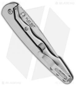 CRKT Lerch Flat Out OutBurst Assisted Knife Stainless Steel (3.57" Satin) 7016 -Outdoor Practical Tool Shop CRKT Lerch Flat Out OutBurst Assited SS Satin 7016 BHQ 92319 jr side