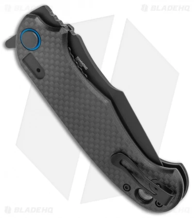 CRKT PSD Liner Lock Spring Assisted Knife Black G-10 / CF (3.6" Black Serr) 5 CRKT PSD Liner Lock Spring Assisted Knife Black G-10 / CF (3.6" Black Serr) - Image 3