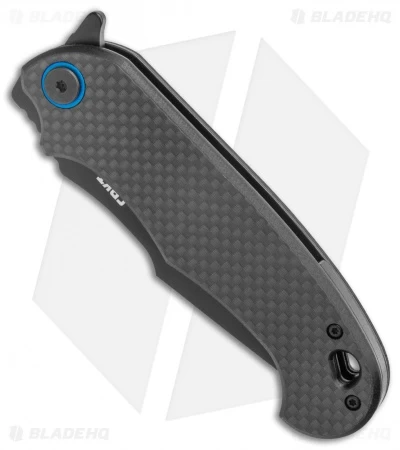 CRKT PSD Liner Lock Spring Assisted Knife Black G-10 / CF (3.6" Black Serr) 4 CRKT PSD Liner Lock Spring Assisted Knife Black G-10 / CF (3.6" Black Serr) - Image 2