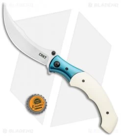 CRKT Ritual Spring Assisted Knife Ivory Micarta (4.5" Satin) 7471 -Outdoor Practical Tool Shop CRKT Ritual SA Ivory Micarta Satin 7471 BHQ 119367 jr bottlecap