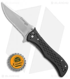 Camillus Blaze Spring Assisted Knife Black Zytel (3" Satin Serr) 925 -Outdoor Practical Tool Shop Camillus Blaze black zytel satin serr 925 BHQ 67844 er size