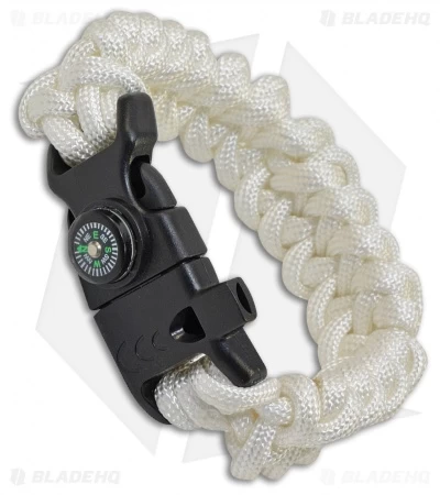 Camillus Cuda Mens Bracelet Small Paracord Bracelet (White) 3 Camillus Cuda Mens Bracelet Small Paracord Bracelet (White)