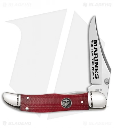 Case Cutlery Kickstart Knife USMC Smooth Red G-10 (3" Tru-Sharp) 3 Case Cutlery Kickstart Knife USMC Smooth Red G-10 (3" Tru-Sharp)