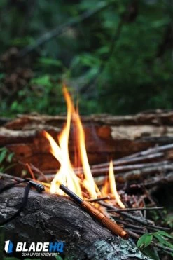 Exotac NanoSTRIKER XL Fire Starter Ferro Ultra-Portable Keychain (Orange) -Outdoor Practical Tool Shop ET1140ORG with fire