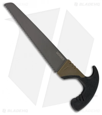 Gerber Black/Brown Myth Fixed Blade Saw W/ Sheath (6.65"Gray Serr) 3 Gerber Black/Brown Myth Fixed Blade Saw W/ Sheath (6.65"Gray Serr)