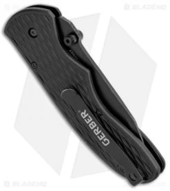 Gerber FAST Draw Tanto Knife Assisted Opening (3" Black Serr) -Outdoor Practical Tool Shop Gerber FAST Draw Tanto Assisted Opening Black Serr 31 001751 BHQ 15598 jr side