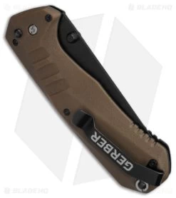 Gerber Haul A/O Spring Assisted Knife Brown GFN (3.1" Black) -Outdoor Practical Tool Shop Gerber Haul AO FE Cyber E BHQ 103073 td side