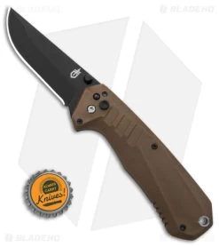 Gerber Haul A/O Spring Assisted Knife Brown GFN (3.1" Black) -Outdoor Practical Tool Shop Gerber Haul AO FE Cyber E BHQ 103073 td size
