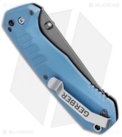 Gerber Haul A/O Spring Assisted Knife Blue GFN (3.1" Gray) 30-001397 -Outdoor Practical Tool Shop Gerber Haul AO SA Blue GFN 30 001397 BHQ 67397 jr side