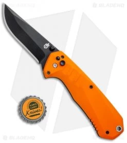 Gerber Haul A/O Spring Assisted Knife Orange GFN (3.1" Black) 30-001398 -Outdoor Practical Tool Shop Gerber Haul AO SA Orange GFN Black 30 001398 BHQ 67398 jr bottlecap