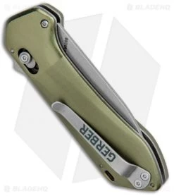 Gerber Highbrow Compact Spring Assisted Knife Green (2.8" Stonewash) 8 Gerber Highbrow Compact Spring Assisted Knife Green (2.8" Stonewash) -Outdoor Practical Tool Shop Gerber Highbrow Compact A O SA Green SW 30 001526N BHQ 94156 jr side