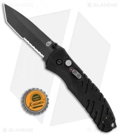 Gerber Propel Downrange AO Assisted Opening Knife Black (3.5" Black Serr) -Outdoor Practical Tool Shop Gerber SA Propel Downrange Black Black Serr 30 000845N BHQ 126233 jr bottlecap