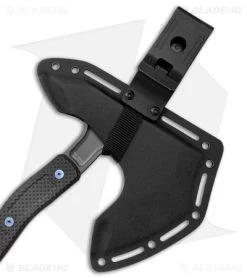 Jake Hoback Knives Ps2 Axe Carbon Fiber W/ Kydex Sheath (Blue Bolts + Gray) -Outdoor Practical Tool Shop Jake Hoback Knives PS2 Axe CF Handle Kydex Sheath Blue Anodized Bolts BHQ 175494 jr sheath