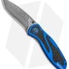 Kershaw Blur Assisted Opening Knife Blue Aluminum (3.375" Damascus) 1670NBDAM 1 Kershaw Blur Assisted Opening Knife Blue Aluminum (3.375" Damascus) 1670NBDAM -Outdoor Practical Tool Shop Kershaw Blur Assisted Opening Knife Blue Aluminum Damascus 1670NBDAM BHQ 107880 kp jr