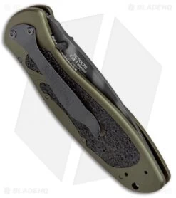 Kershaw Blur Assisted Opening Knife OD Green (3.375" Tiger Stripe) 1670OLTS -Outdoor Practical Tool Shop Kershaw Blur OD Green Tiger Stripe 1670OLTS BHQ 55587 jr side 2