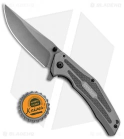 Kershaw Duojet A/O Frame Lock Knife Gray SS/Carbon Fiber (3.25" Gray) 8300 -Outdoor Practical Tool Shop Kershaw Duojet AO FL Gray SS CF Gray 8300 BHQ 80590 jr bottlecap
