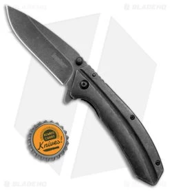 Kershaw Filter Frame Lock Knife Stainless Steel (3.25" BlackWash) 1306BW -Outdoor Practical Tool Shop Kershaw Filter FL SS BlackWash BHQ 27380 jr bottlecap
