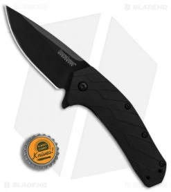 Kershaw Flock Assisted Opening Knife Black GFN (2.8" Black) 1330 -Outdoor Practical Tool Shop Kershaw Flock Black GFN black BHQ 83241 er bottlecap