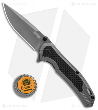 Kershaw Fringe A/O Frame Lock Knife Gray SS/Carbon Fiber (3" Gray) 8310 6 Kershaw Fringe A/O Frame Lock Knife Gray SS/Carbon Fiber (3" Gray) 8310 - Image 4