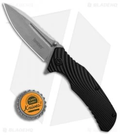 Kershaw Huddle Assisted Opening Knife Black GFN (3.25" Stonewash ) 1326 -Outdoor Practical Tool Shop Kershaw Huddle Black GFN SW BHQ 83237 er bottlecap