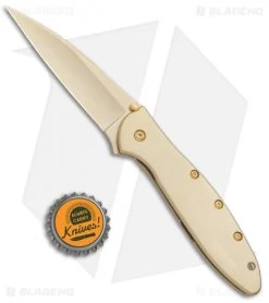 Kershaw Leek Assisted Opening Knife 24K Gold Plated (3" Gold) 1660G -Outdoor Practical Tool Shop Kershaw Leek 24K Gold Plated Gold KS1660G BHQ 76611 jr bottlecap