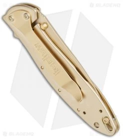 Kershaw Leek Assisted Opening Knife 24K Gold Plated (3" Gold) 1660G -Outdoor Practical Tool Shop Kershaw Leek 24K Gold Plated Gold KS1660G BHQ 76611 jr side