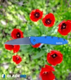 Kershaw Leek Assisted Opening Knife Blue (3" Black) 1660NBBLK 17 Kershaw Leek Assisted Opening Knife Blue (3" Black) 1660NBBLK -Outdoor Practical Tool Shop Kershaw Leek Assisted Opening Knife Blue Black 1660NBBLK BHQ 77341 kp tulips web