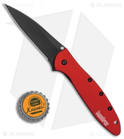 Kershaw Leek Assisted Opening Knife Red (3" Black) 1660RDBLK 6 Kershaw Leek Assisted Opening Knife Red (3" Black) 1660RDBLK - Image 4
