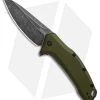 Kershaw Link Drop Point Knife OD Green Aluminum (3.25" BlackWash) -Outdoor Practical Tool Shop Kershaw Link DP OD Green Aluminum BlackWash 1776OLBW BHQ 92312 jr