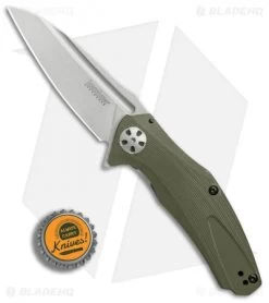 Kershaw Natrix A/O Sub-Frame Lock Knife OD Green G-10 (3.25" Stonewash) 7007OL -Outdoor Practical Tool Shop Kershaw Natrix AO OD Green G10 SW BHQ 79760 er bottlecap