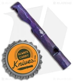 Kizer Siren 1 EDC Whistle Bottle Opener Keychain - Purple Sculpted Ti -Outdoor Practical Tool Shop Kizer Siren 1 EDC Whistle Bottle Opener Keychain Purple Ti T106 A3 BHQ 81418 jr bottlecap