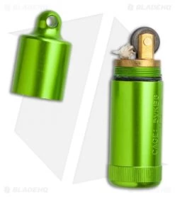Maratac Gloss Green Aluminum Peanut Lighter XL -Outdoor Practical Tool Shop Maratac Gloss Green Stainless Steel Peanut Lighter XL BHQ 115665 LS Open
