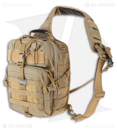 Maxpedition Malaga Gearslinger Khaki Shoulder Pack Hydration Bag 0423K