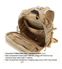 Outdoor Practical Tool Shop 8 Outdoor Practical Tool Shop -Outdoor Practical Tool Shop Maxpediton malaga gearslinger shoulder pack hydration bag khaki detail 1