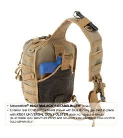 Maxpedition Malaga Gearslinger Khaki Shoulder Pack Hydration Bag 0423K -Outdoor Practical Tool Shop Maxpediton malaga gearslinger shoulder pack hydration bag khaki detail 2 1