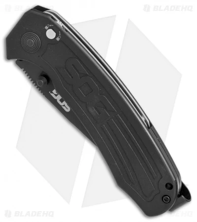 SOG Banner Spring Assisted Knife Black Aluminum (3.5" Black) BA1001 4 SOG Banner Spring Assisted Knife Black Aluminum (3.5" Black) BA1001 - Image 2