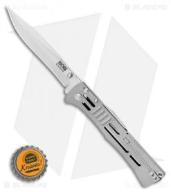 SOG SlimJim XL Bead Blast Assisted Opening Knife (4.18" Satin) SJ-51 -Outdoor Practical Tool Shop SOG SlimJim XL Bead Blast Assisted Opening Knife 4.18 Satin SJ 51 BHQ 11536 LS Bottlecap