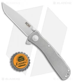 SOG Twitch II LT Assisted Opening Knife Stonewash (2.6" Satin) TWI-18 -Outdoor Practical Tool Shop SOG Twitch II LT SW Satin TWI 18BX BHQ 77262 jr bottlecap 2
