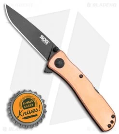 SOG Twitch II Spring Assisted Knife Copper (2.68" Black) TWI302-PB -Outdoor Practical Tool Shop SOG Twitch II Spring Assisted Knife Copper 2.68 Black TWI302 PB BHQ 116325 LS Bottlecap