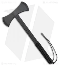 Schrade Double Sided Axe Black Cord Wrapped (17" Black 3Cr13)