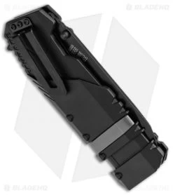 Schrade Rescue Tool SCHA911B Spring Assisted Knife (3.75" Black Serr) -Outdoor Practical Tool Shop SchradeRescue Tool Black Serr SCHA911B BHQ 21932 jr side