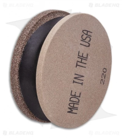 Straight Grain Supply Dual-Grit Round Sharpening Stone 80/220 3 Straight Grain Supply Dual-Grit Round Sharpening Stone 80/220