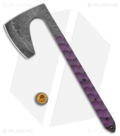 Stroup Knives Viking Axe Purple G-10 W/ Kydex Sheath -Outdoor Practical Tool Shop Stroup Knives Tomahawk Viking Purple G 10 BHQ 175260 jr bottlecap